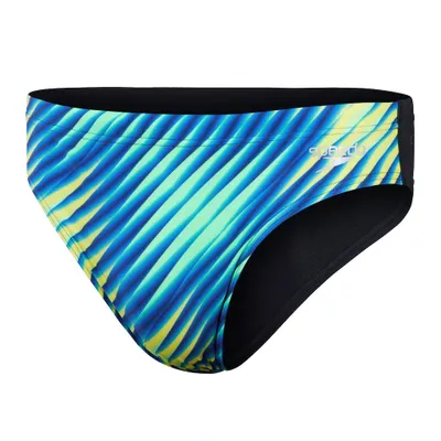 Image de Speedo Maillot de bain homme Allover Digital 7cm Brief Noir/True Cobalt