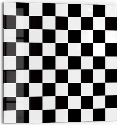 Produktbild von DEQORI Küchenrückwand Glas 60x60 cm 'Schachbrett Illusion' Spritzschutz Bad Rückwand Küche