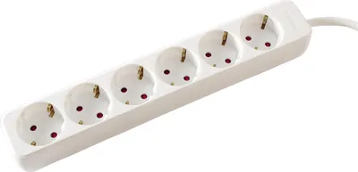 Produktbild von VALUE 6-fach Steckdosenleiste ohne Schalter, weiß, 3 m