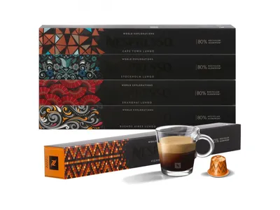 Obrázek produktu pro 50 kapslí NESPRESSO - Cape Town Lungo, Stockholm Lungo, Vienna Lungo, Shanghai Lungo, Buenos Aires Lungo
