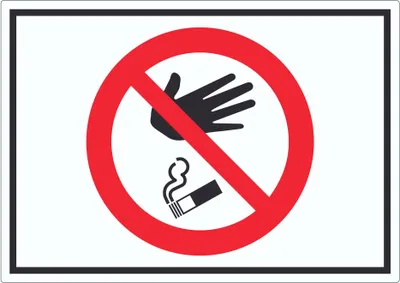 Produktbild von Bitte keine Kippen auf den Boden werfen Symbol Aufkleber A9 (37x52mm)