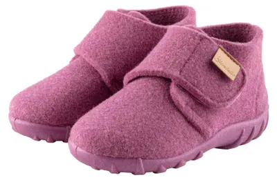 Produktbild von Sterntaler Hausschuhe aus Wollfilz, rutschfeste Sohle, Klettverschluss, beerenrosa, Größe 23
