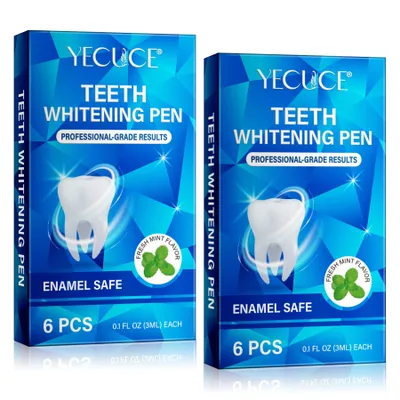 Produktbild von Zahnaufhellung Gel Stift Zahnweiß Weiße Zähne Teeth Whitening Bleaching Pen, 2x 6 PCS