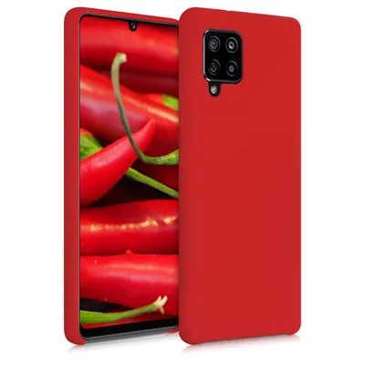 Produktbild von kwmobile Hülle kompatibel mit Samsung Galaxy A42 5G Hülle - Silikon Handy Case - Handyhülle weiche Oberfläche - kabelloses Laden - Rot matt