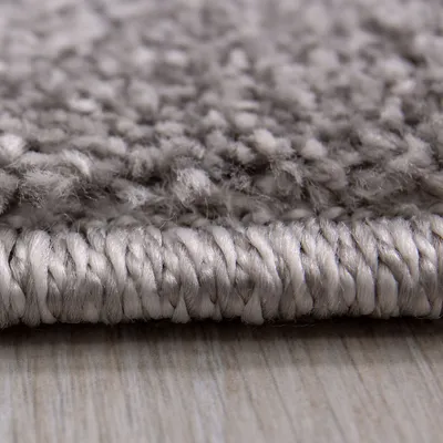 Produktbild von Teppich Kurzflor Einfarbig Weich & Flauschig Seidiger Glanz in Grau/ Anthrazit , für Wohnzimmer, Schlafzimmer, küche , Farbe:Grau, Maße:120x170 cm