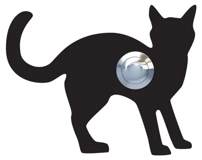 Produktbild von Türklingel Katze ''Leo'' in Schwarz