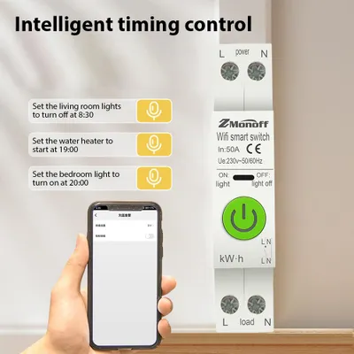 Obrázok produktu pre Inteligentný istič Tuya APP WiFi s podporou ističa Štatistika úniku elektriny s ochranou proti úniku Prepäťová a podpäťová ochrana Diaľkové ovládanie mobilného telefónu pre inteligentnú domácnosť