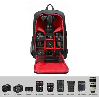 Produktbild von WISFOR Kamera Rucksack wasserdicht Fotorucksack Laptop Reise Tasche für Canon Nikon Sony Regenschutz