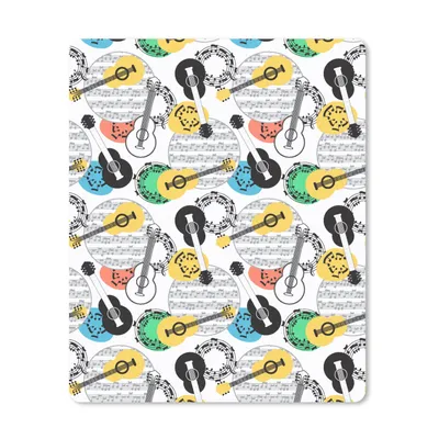 Produktbild von MuchoWow® Mauspad Mousepad Gitarre - Musik - Patterns - Abstrakt 30x40 cm - Mousepads - Maus Mat - Pad - Mausunterlage - Mausmatten