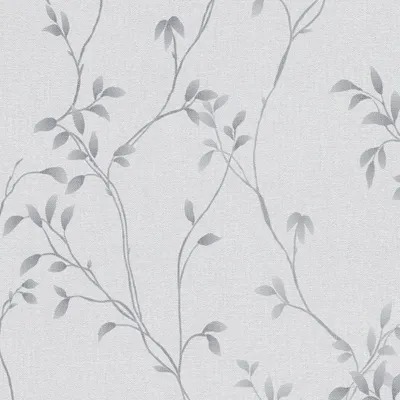 Produktbild von Pflanzen-Tapete Grau Anthrazit – Vliestapete mit Zweigen – Florale Mustertapete modern AS-Creation (KG-174524)