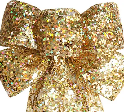 Image de 1pcs Boucles décoratives de Noël Imitation chanvre Ruban artisanal Nœud de Noël Ornement pour fête de Noël Maison