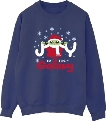 Produktbild von Star Wars - "The Mandalorian Joy To The Galaxy" Sweatshirt für Damen BI39965 (M) (Marineblau)