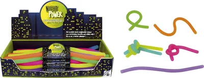 Zdjęcie produktu dla TRENDHAUS 945341 Quetschfigur Powerschnur glow in the dar sortiert