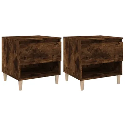 Immagine prodotto di Comodini 2 pz Rovere Fumo 50x46x50 cm in Legno Multistrato