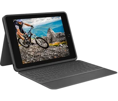 Produktbild von Logitech Rugged Folio - Tastatur und Foliohülle - Apple Smart connector - Pan-Nordic - für Apple 10.2-inch iPad (7. Generation, 8. Generation, 9. Generation)
