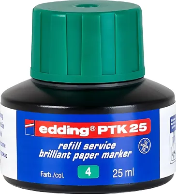 Immagine prodotto di edding PTK 25 pennarello carta brillante ricarica inchiostro verde 25 ml
