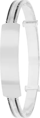 Produktbild von Stylischer 925 Sterling Silber Baby - Erweiterbar Armreif - 4mm; TRS22054