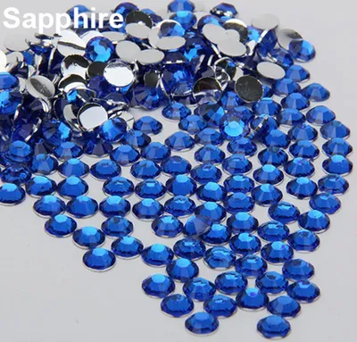 Produktbild von 2000 Stück Harz-Strasssteine mit flacher Rückseite zum Selbermachen, für Handyhüllen, Nagelaufkleber, 2/3/4/5 mm-Saphir,2mm