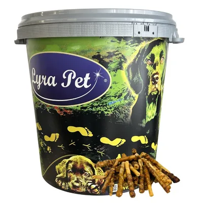 Produktbild von 5 kg Lyra Pet® Büffelsticks mit Rindfleischstreifen in 30 L Tonne