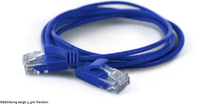 Produktbild von Wantec Patchkabel UTP CAT6a d=2,8mm 0,10m blau