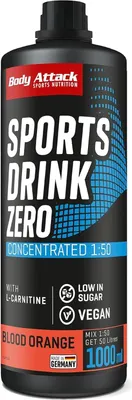 Produktbild von Body Attack Sports Drink Zero - 1000 ml Blood Orange