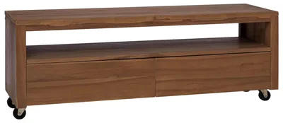 Zdjęcie produktu dla RTV-szafka, 110 x 30 x 40 cm, naturalny kolor, lite drewno tekowego