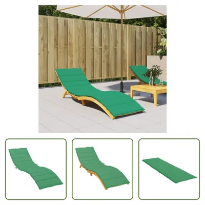 Produktbild von The Living Store Sonnenliegen-Auflage Grün 200x50x3 cm Oxford-Gewebe