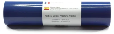 Produktbild von Kreativplotter Vinylfolie glänzend DUNKELBLAU 21x300 cm