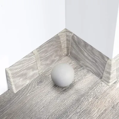 Produktbild von 2 Meter Sockelleiste 70mm PVC Eiche Boulder Laminatleisten Fussleisten aus Kunststoff PVC Laminat Dekore Fußleisten
