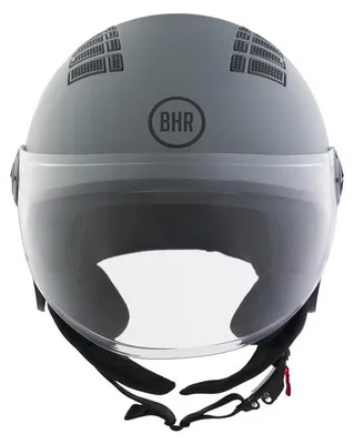Produktbild von BHR 834 FLOW, Demi-Jet Helm ECE 22.06, Sommer-Rollerhelm mit 16 Belüftungslöchern, Kratzfestes Visier & Mikrometrischer Verschluss, Grau, L