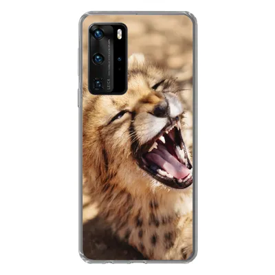 Produktbild von MuchoWow® Handyhülle Schutzhülle Hülle für Huawei P40 Pro Gepard - Tier - Nahaufnahme Silikon Softcase Handy Hülle - Schutz