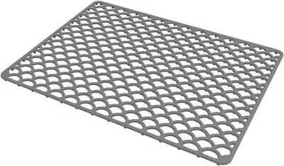 Obrázok produktu pre Silikónová podložka pod riad do drezu – ochrana drezu odolná voči teplu – protišmyková – 46 x 31,7 cm – sivá