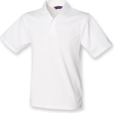 Produktbild von Henbury H475 | Herren Coolplus Wicking Polo Shirt / Mikro-Piqué - Farbe: White - Größe: 3XL