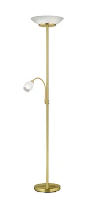 A floor lamp with a reading light.