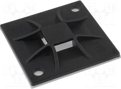 Produktbild von 10x Selbstkender schraubbar schwarz H: 5,5mm 151-10916 Kabelbinder