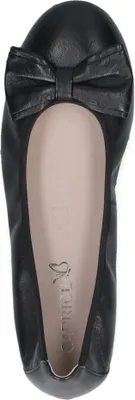 Produktbild von Caprice Damen Ballerina klassisch aus Leder mit Schleife 9-22111-46, Größe:42 EU, Farbe:Schwarz