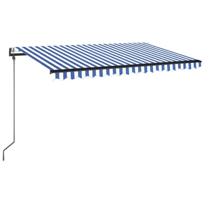 Produktbild von vidaXL Markise Automatisch Einziehbar 450x350 cm Blau und Weiß