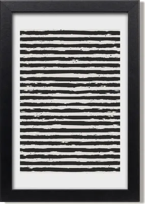Produktbild von Bild 20x30 MDF-Rahmen, Wandkunst Schwarz-Weiß-Streifen