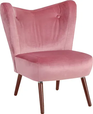 Produktbild von Sessel Kathy Bezug Samtvelours Buche nussbaum dunkel / rosé 22619