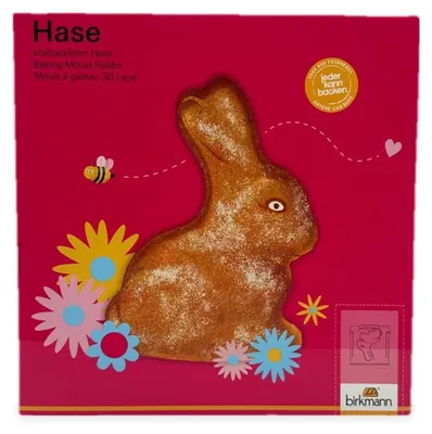 Produktbild von RBV Birkmann 3D Vollbackform Hase Osterhase Backform Antihaft 1000ml Kohlenstoffstahl