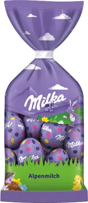 Produktbild von Milka velikonoční vajíčka z nejkvalitnějšího alpského mléka Mini velikonoční vajíčka 100g