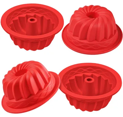 Silikon Ringkuchenform 4er Set 10 cm antihaft backbar
