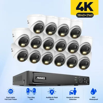 Obrázok produktu pre 16-kanálový bezpečnostný systém v rozlíšení 4K s 16 kamerami a 4 TB úložiska