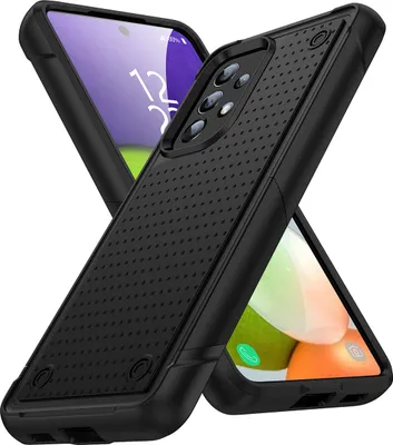 Produktbild von Für Samsung Galaxy A52S A52 5G/4G Hülle Militärqualität Stoßfest Hybrid 2 in 1 Hart PC Weich TPU Handyhülle Schwarz