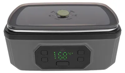 Elektrische Lunchbox 1600 ml, Edelstahl, Akku, 50 W, schnelle Heizung
