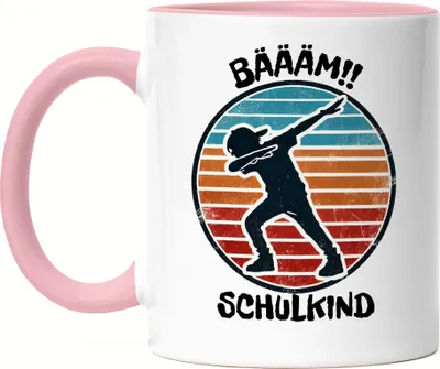 Produktbild von Bääm! Schulkind Tasse Rosa Einschulung Geschenk Schulanfang Schule