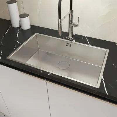 Imagen del producto de OLTENS Hydda: Fregadero de acero inoxidable, 76 x 44 cm
