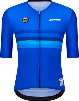 Produktbild von SANTINI Kurzarm Fahrradtrikot - UCI WORLD CHAMPION ITALY - Blau 2XL