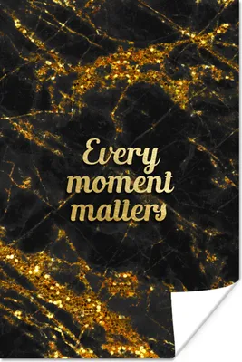 Produktbild von MuchoWow® Poster Zitate - Gold - Glitter - Marmor 40x60 cm - Plakate für die Wand - Poster Babyzimmer