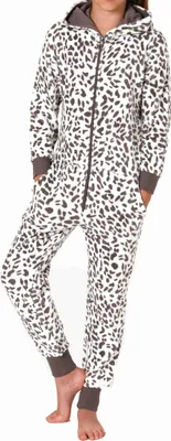 Produktbild von Mädchen Schlafanzug Einteiler Jumpsuit Overall aus  im Animal Look ; braun , 164
